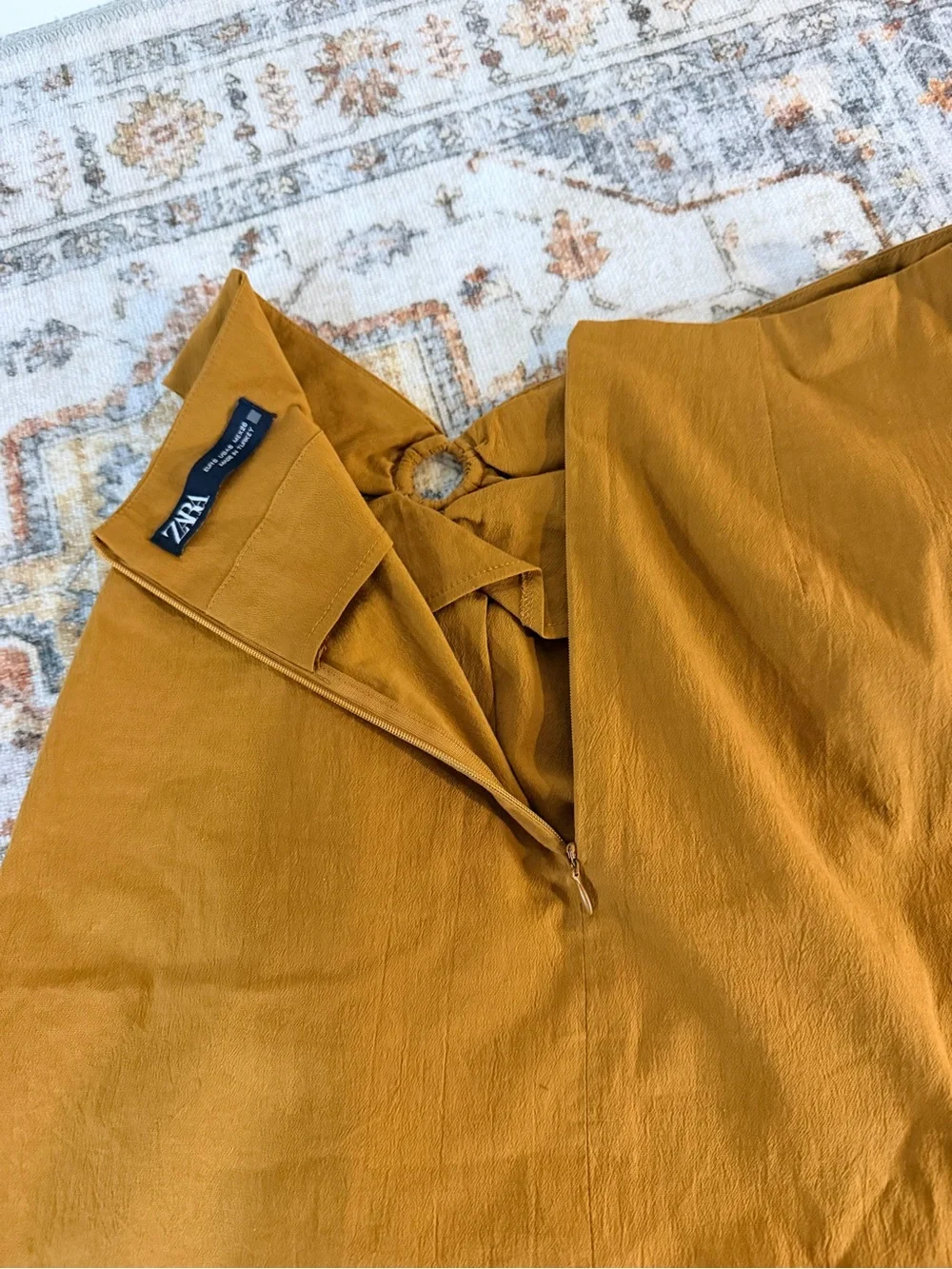 Zara brown mini skirt with hip cut out